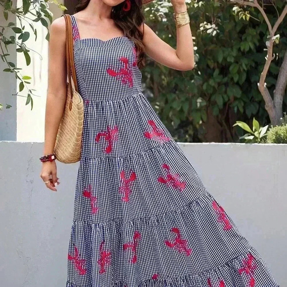 Multicolor Boho Women's Light Casual Plaid - Picture 3 of 5